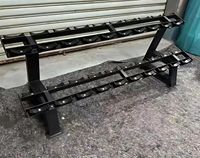 Support de rangement pliable pour haltères à deux niveaux SK, support en PU, équipement de gym commercial, organisateur de poids libres