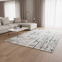 Tapis Jacquard en microfibre douce texturée, antidérapant, pour salon, chambre et décoration intérieure