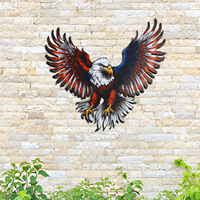 Décoration murale en fer forgé à motif drapeau patriotique américain Aigle du 250e anniversaire, best-seller transfrontalier, idéale pour le bureau