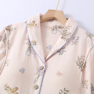 Nuovi Arrivi: Set Pigiama in Cotone per <span class=keywords><strong>Donna</strong></span>, Primaverile e Carino con Imbottitura sul Petto, Abbigliamento da Notte per Donne - Product Image 2