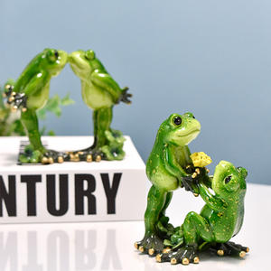 Venta al por mayor Meditar Zen Yoga Rana estatua Americana Pastoral tenis decoración niño béisbol jugador de rugby Deportes Rana escultura - Product Image 3