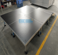 ESI Plateforme de Scène Modulaire Carrée en Alliage d'Aluminium Portable pour Événements, Sol de Danse pour Expositions, Mariages, DJ, Concerts, Location