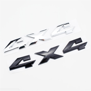 <span class=keywords><strong>4x4</strong></span> ABS plástico cromado negro vehículo coche letra placa de identificación pegatina coche insignia emblema - Product Image 1