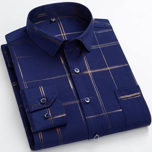 Chemise d'Affaires Décontractée de Luxe pour <span class=keywords><strong>Homme</strong></span>, Bronze, Élastique, Infroissable et Sans Repassage - Product Image 4