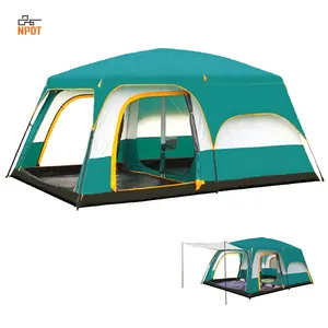NPOT 8 человек многофункциональные двухместные палатки для кемпинга образ жизни семейная Вечеринка двухслойные палатки barraca 8-10 палатки