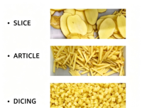 EMIN Automatische Snijmachine Commerciële Striping Snijdende Snijdende Multifunctionele Aardappel Wortel Taro Gember Fruit Groente