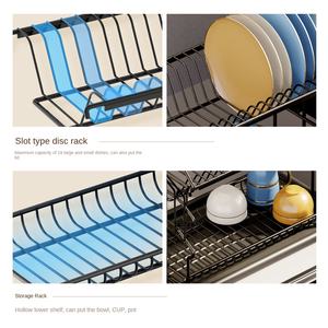 <span class=keywords><strong>Escurridor</strong></span> de Platos Multifuncional de Doble Capa, <span class=keywords><strong>Escurridor</strong></span> de Platos de Metal Resistente a la Oxidación con Soporte <span class=keywords><strong>para</strong></span> <span class=keywords><strong>Colgar</strong></span> Vasos, Bandeja de Drenaje Extraíble - Product Image 2