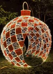 Arco de Navidad 3D con Bolas LED, Decoración Luminosa, Resistente al Agua IP65, para Uso en Exteriores, Fiestas y Bodas - Product Image 1