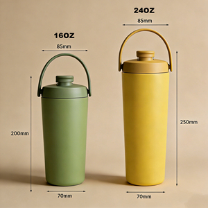 Set de Vasos Mezcladores de Proteínas de <span class=keywords><strong>Doble</strong></span> Capa Tritan con <span class=keywords><strong>Compartimento</strong></span> Portátil para Polvo, Recipiente de Acero Inoxidable 304 - Product Image 4