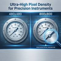 وحدة شاشة TFT LCD دائرية TMK 800x800 مقاس 3.4 بوصة، شاشة IPS مستديرة بسطوع عالي 600 شمعة، شاشة مدمجة MIPI 30 دبوس مع خاصية اللمس FT3427
