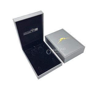 <b>Grey</b> Wholesale Custom logo Pu Leather <b>Box</b> for Ring Pendant Bracelet Bangle Necklace Jewellery Boxes - Product Image 4