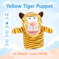 Marionnettes à main en peluche douce, ensemble d'animaux (canard, tigre, singe, gorille), jouet éducatif interactif, anniversaire, anti-stress