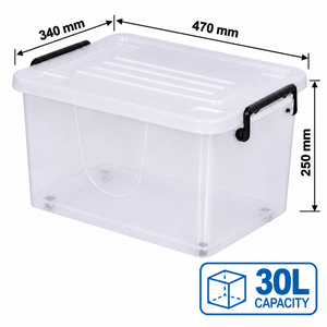 Maßgefertigter Transparenter Aufbewahrungsbehälter 30L Stapelbare Box für Kleiderschrank und Waschküche - Product Image 3