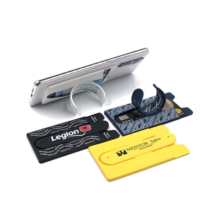Portefeuille de téléphone à coller en silicone personnalisé Portefeuille de <span class=keywords><strong>carte</strong></span> de téléphone d'impression Portefeuille de téléphone en silicone de couleur bleu marine blanc rouge - Product Image 6
