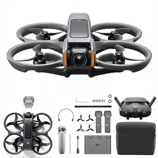 DJI Avata 2 Fly More Combo (Three Batteries) FPV Drones with Camera for Adults 4K Immersive Experience FAA Remote ID Compliant