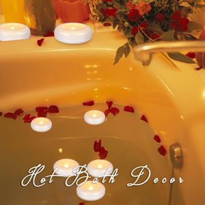 Bougies LED sans flamme, veilleuses romantiques flottantes pour piscine, décoration pour mariages et fêtes - Product Image 3