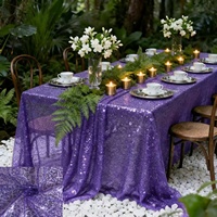 Nappe Ronde Géométrique en Maille à Petites Paillettes de 3mm pour Décoration de Mariage, Brillante, Anti-Poussière, Style Américain, pour Hôtels et Banquets