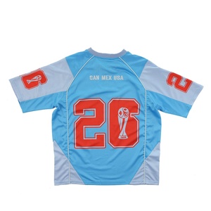 Kaus sepak bola 2026 kustom leher V uniseks, T-Shirt lengan pendek ukuran ekstra besar bergaya jalanan - Product Image 2
