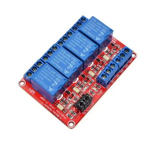 โมดูลรีเลย์ 4 ช่อง 5V แบบออปโตคัปเปลอร์ แยกสัญญาณระดับสูงและต่ำ ทริกเกอร์ไมโครคอนโทรลเลอร์ บอร์ดสีแดง - Product Image 5
