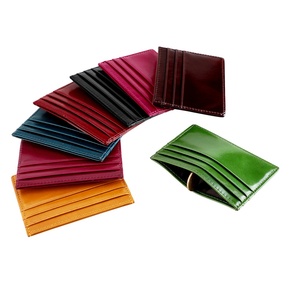 Vintage Genuine Oil Wax Leather Credit <b>Card</b> <b>Holder</b> for Credit <b>Card</b> - Product Image 2