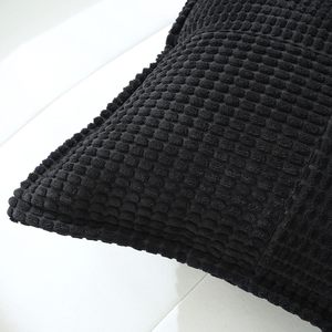Coussins décoratifs en velours côtelé et chenille, taie d'oreiller motif grain de maïs avec surpiqûres, écologiques et lavables pour hôtels et usage domestique - Product Image 4