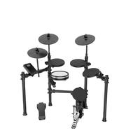 Professional Performance Mute Electronic Drums Portable Folding Percussion Instruments with Silicone Chamber and Drum Heads