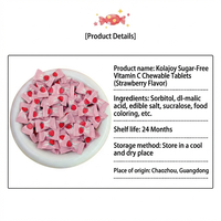 Bonbons durs compressés sans sucre saveur fraise Xiaokeora, emballage personnalisé, bonbons menthes fraîches roses, prix usine
