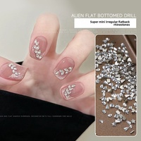 Paso Sico Breloques 3D pour ongles, mini assortiment de strass en cristal à dos plat, scintillants, ultra-fins, ovales et sans couture