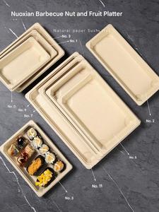 Barquettes de service jetables en papier kraft biodégradables pour barbecue commercial, boîtes à burgers et frites, plateaux pour poulet frit et hot-dogs - Product Image 5