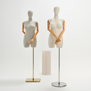 새로운 디자인 XXL 크기 모델 원피스 거품 더미 플러스 사이즈 마네킹 여성 직물 원피스 양식 마네킹 - Product Image 3