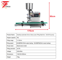 Machine de remplissage de bureau à tête unique, rapide, à pompe à engrenages, pour produits chimiques, eau, crème, pâte et gel visage