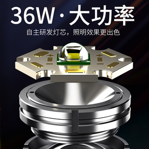 เซินฮั่ว M22 ไฟฉาย LED แบบชาร์จไฟได้ 18650 แบตเตอรี่ความสว่างสูงยุทธวิธีใช้งานกลางแจ้ง - Product Image 3
