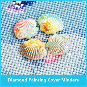 Cover per pittura diamantata 3d magneti a forma di <span class=keywords><strong>conchiglia</strong></span> di carta fissano magneti per pittura diamantata accessori - Product Image 3