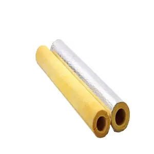 glass wool tube shell heat resistant glasswool pipe insulation glass wool steam pipe