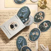 Paquete de Pegatinas de Vinilo Brillante Impermeables y Ecológicas Serene Florals - Adhesivo Duradero de Gran Fijación, Tema Floral en Caja, DIY