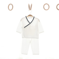 Ensemble de layette pour bébé en coton de style marin classique, coffret cadeau complet pour nouveau-né avec tenue et accessoires