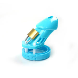 Nieuwe Heren Korte Zachte Siliconen Vogelkooi Kuisheid Slot Volwassen Onthouding Apparaat Plastic <span class=keywords><strong>Bondage</strong></span> Uitrusting Voor Sm Bdsm Kegel Oefeningen - Product Image 2