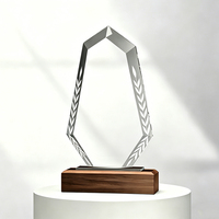 Plaques de récompense personnalisées en bois massif, trophées en verre cristal vierges ODM/OEM, gravure laser, prix de cheerleading