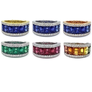 Bijoux de Fabrication Directe, Logo Personnalisé, Haute Qualité, Or Blanc Massif 18 carats, Diamant Véritable, Pierre Précieuse, Coupe Brillante, Mariage Classique - Product Image 4
