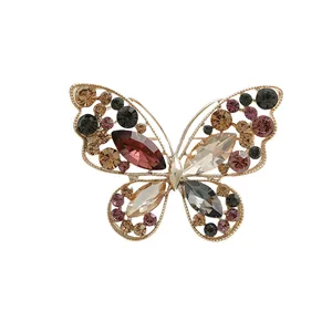 Broches en forme de fleurs et de papillons européennes et américaines, en alliage plaqué or, accessoires de mariage, broches en forme de fleurs pour unisexe - Product Image 6