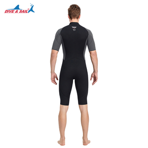<span class=keywords><strong>Combinaison</strong></span> de plongée pour <span class=keywords><strong>homme</strong></span> à manches courtes en néoprène de haute qualité de 3 mm avec fermeture éclair sur le devant et imprimé - Product Image 4