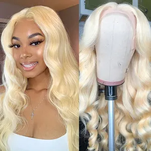 Remy Brazilian Hair HD 13x4 13x6 Lace Front Wigs Blonde 613 Body Wave Raw Virgin Cuticle Aligned Hair Human Hair Full Lace Wig