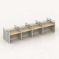 Fabricant de cloisons de bureau à panneaux de verre bas (2, 4, 6, 8, 10 partitions) pour postes de travail privés