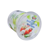 Emballage de yaourt en plastique imprimé personnalisé, emballage de tasse de yaourt transparent IML, tasses de yaourt glacé jetables de 430g