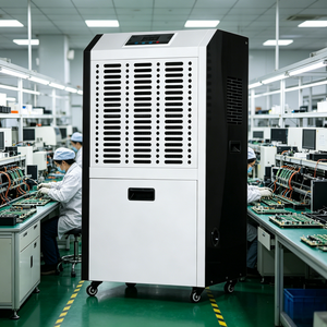 เครื่องลดความชื้นอุตสาหกรรมแบบตั้งพื้น 130 ลิตร/วัน สำหรับคลังสินค้า ห้องปฏิบัติการ โรงงาน เครื่องอบแห้งอากาศเชิงพาณิชย์ คุณภาพดีที่สุด - Product Image 1