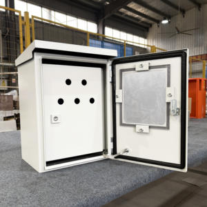 Boîtier <span class=keywords><strong>de</strong></span> distribution d'énergie personnalisé J MB avec couvercle anti-pluie et double porte vitrée pour la distribution d'énergie industrielle en extérieur - Product Image 2