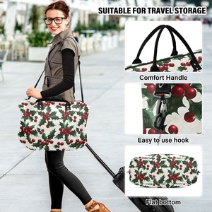 Sac de sport de luxe matelassé personnalisé motif cerise, nouvelle mode, multi-poches, pour fitness, voyage et trousse de toilette - Product Image 6