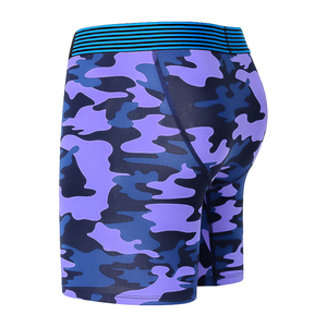Calzoncillos Largos de Nailon para Hombre, Pantalones Cortos Deportivos, Conjunto de <span class=keywords><strong>Ropa</strong></span> <span class=keywords><strong>Interior</strong></span> Sexy Azul-Violeta, <span class=keywords><strong>Ropa</strong></span> de Camuflaje - Product Image 3