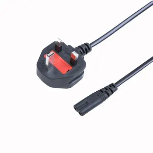 Netz kabel IEC C7 UK Standard Typ G Stecker Netz kabel Stecker Netz 2-poliges 8-förmiges Stromkabel