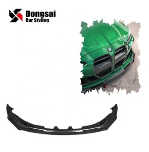 DongSai 3 PCS V Style Dry Carbon Fiber Car Parachoques delantero Labio para <span class=keywords><strong>BMW</strong></span> G80 M3 G82 M4 2021-2022 - Product Image 1